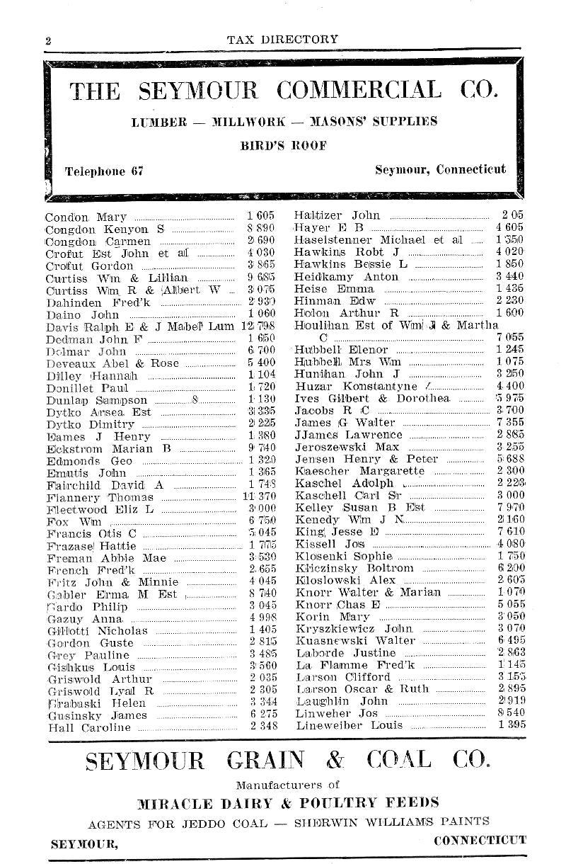 1940 Tax List - Oxford & Southbury - Page 4