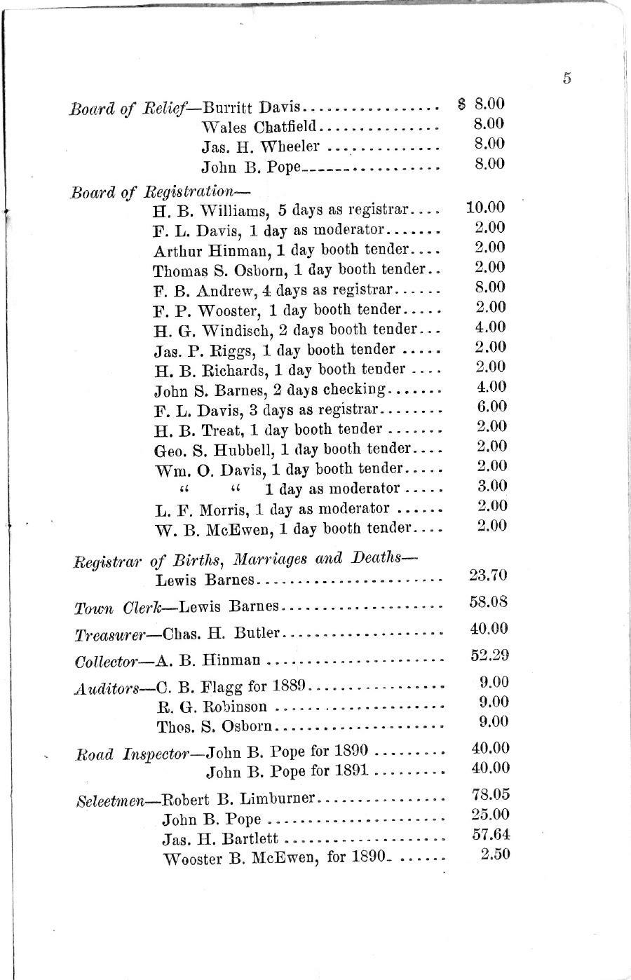 Oxford Town Report for year ending September 17, 1891 - Page 5