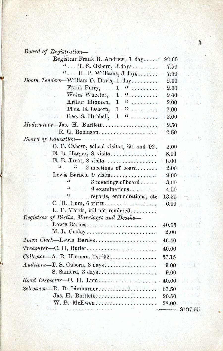 Oxford Town Report for year ending September 20, 1894 - Page 5