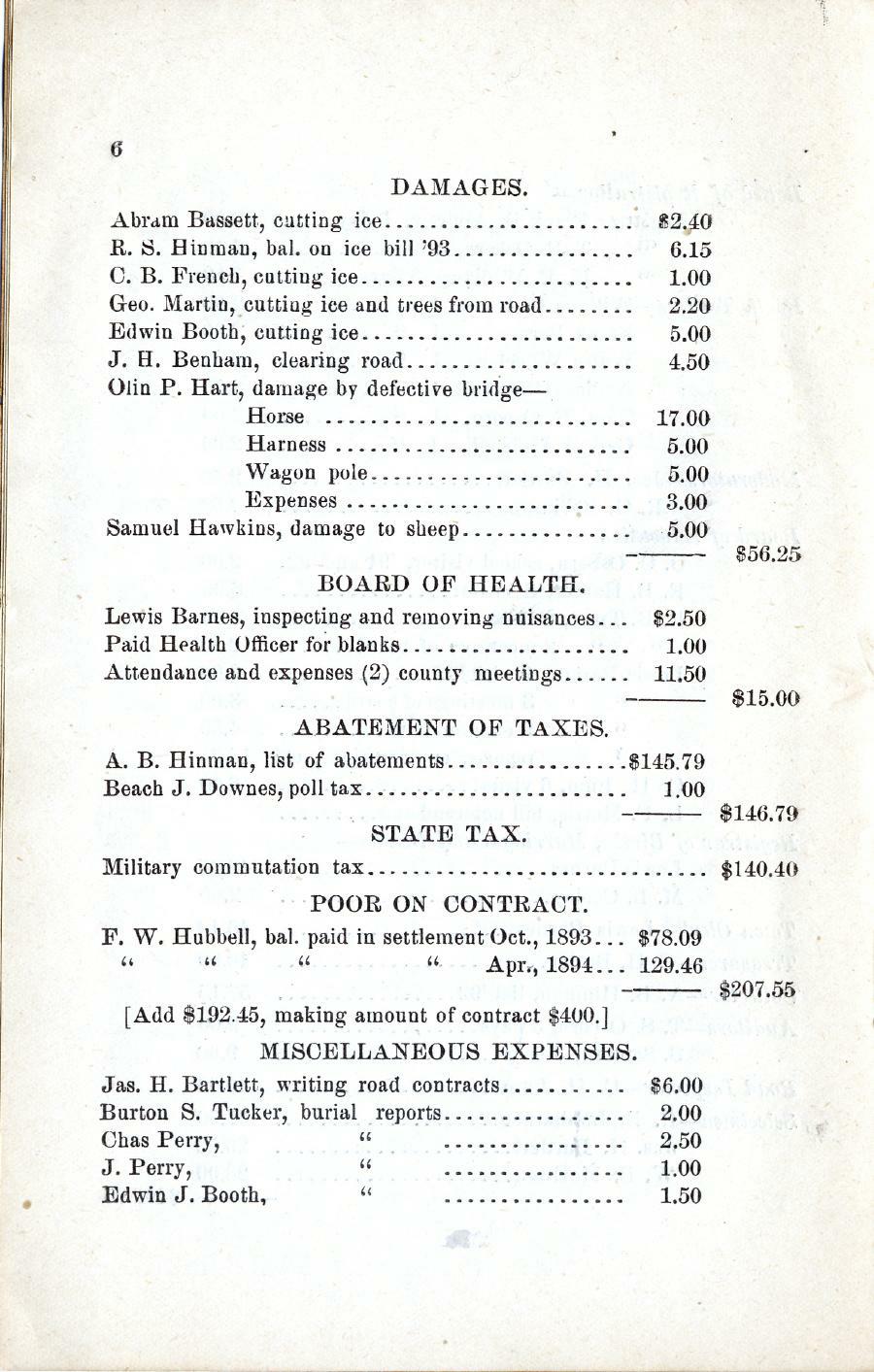 Oxford Town Report for year ending September 20, 1894 - Page 6