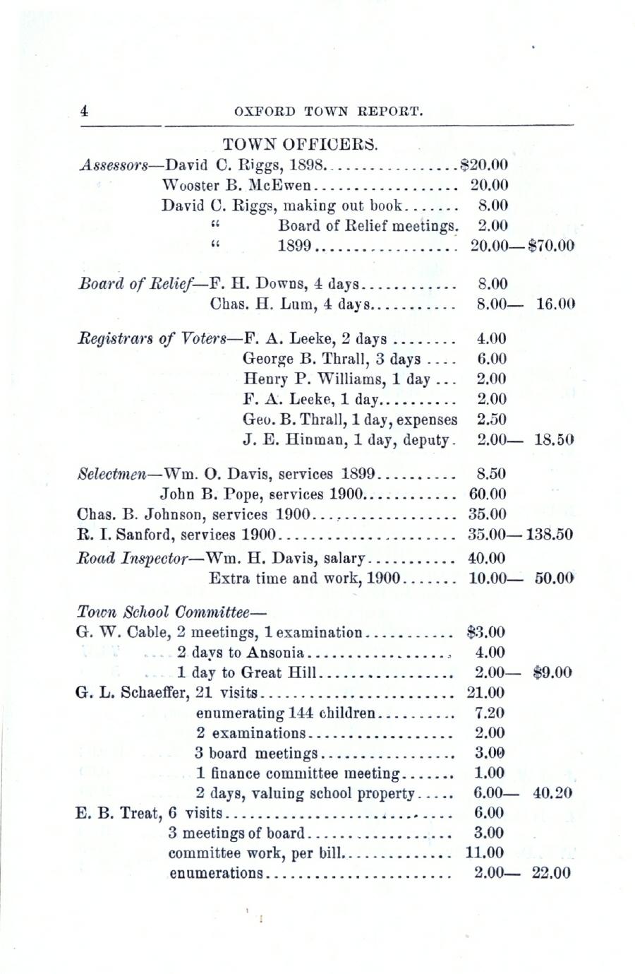 Oxford Town Report for year ending September 20, 1900 - Page 4