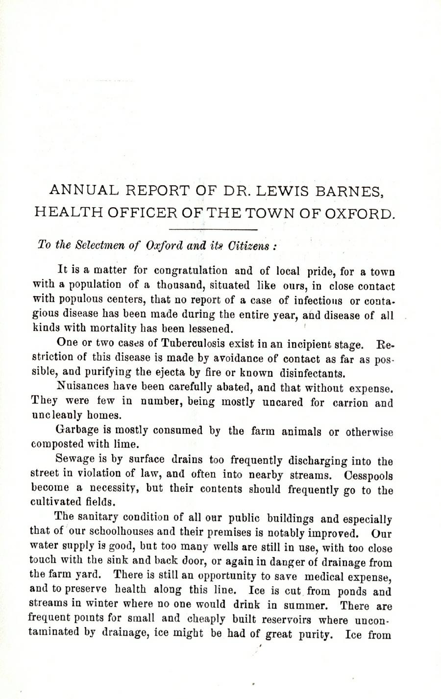 Oxford Town Report for year ending September 20, 1901 - Page 15