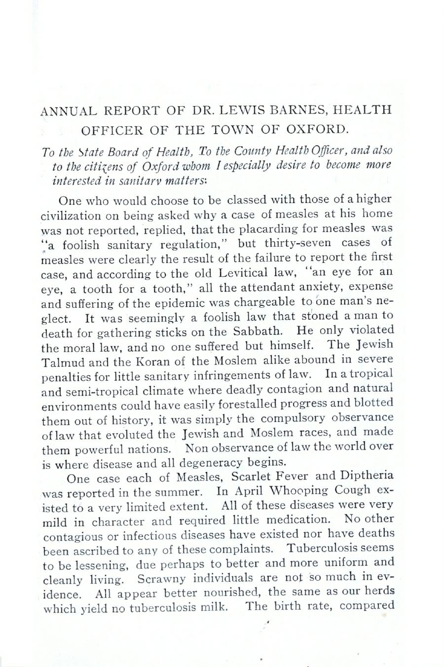 Oxford Town Report for year ending September 21, 1903 - Page 19
