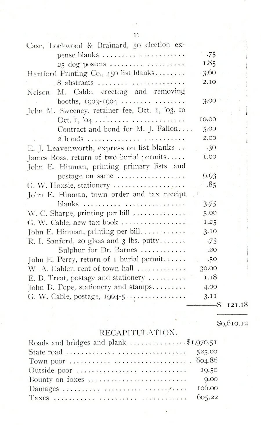 Oxford Town Report for year ending September 20, 1905 - Page 11
