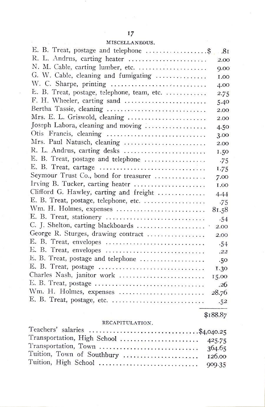 Oxford Town Report for year ending August 31, 1917 - Page 17