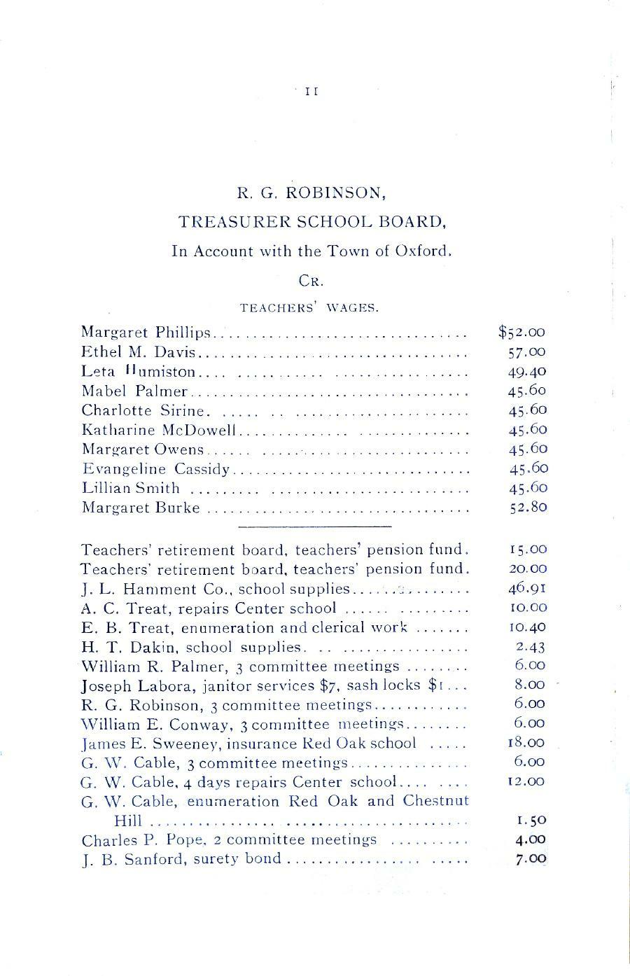 Oxford Town Report for year ending August 31, 1918 - Page 11