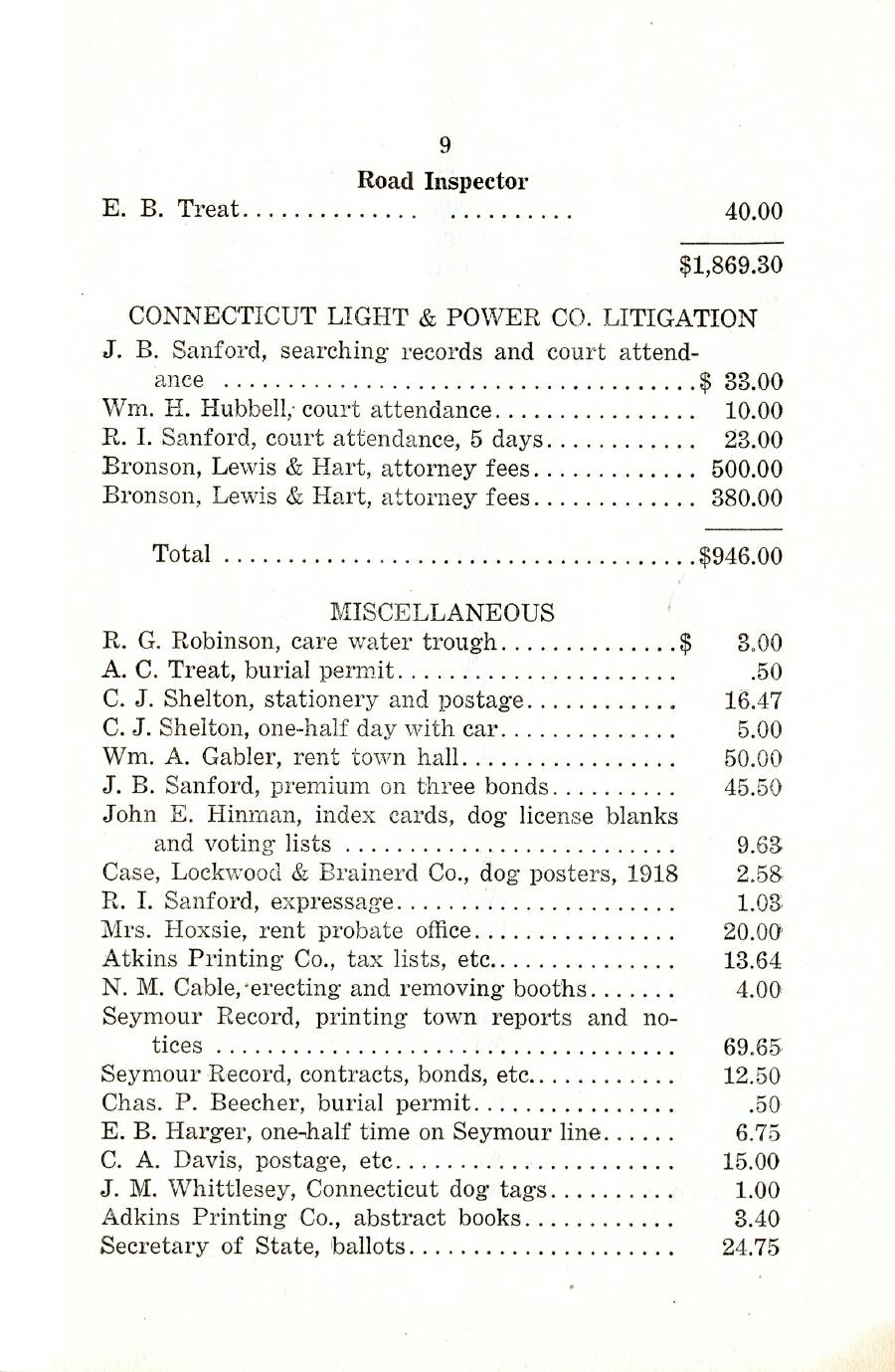 Oxford Town Report for year ending August 31, 1920 - Page 9
