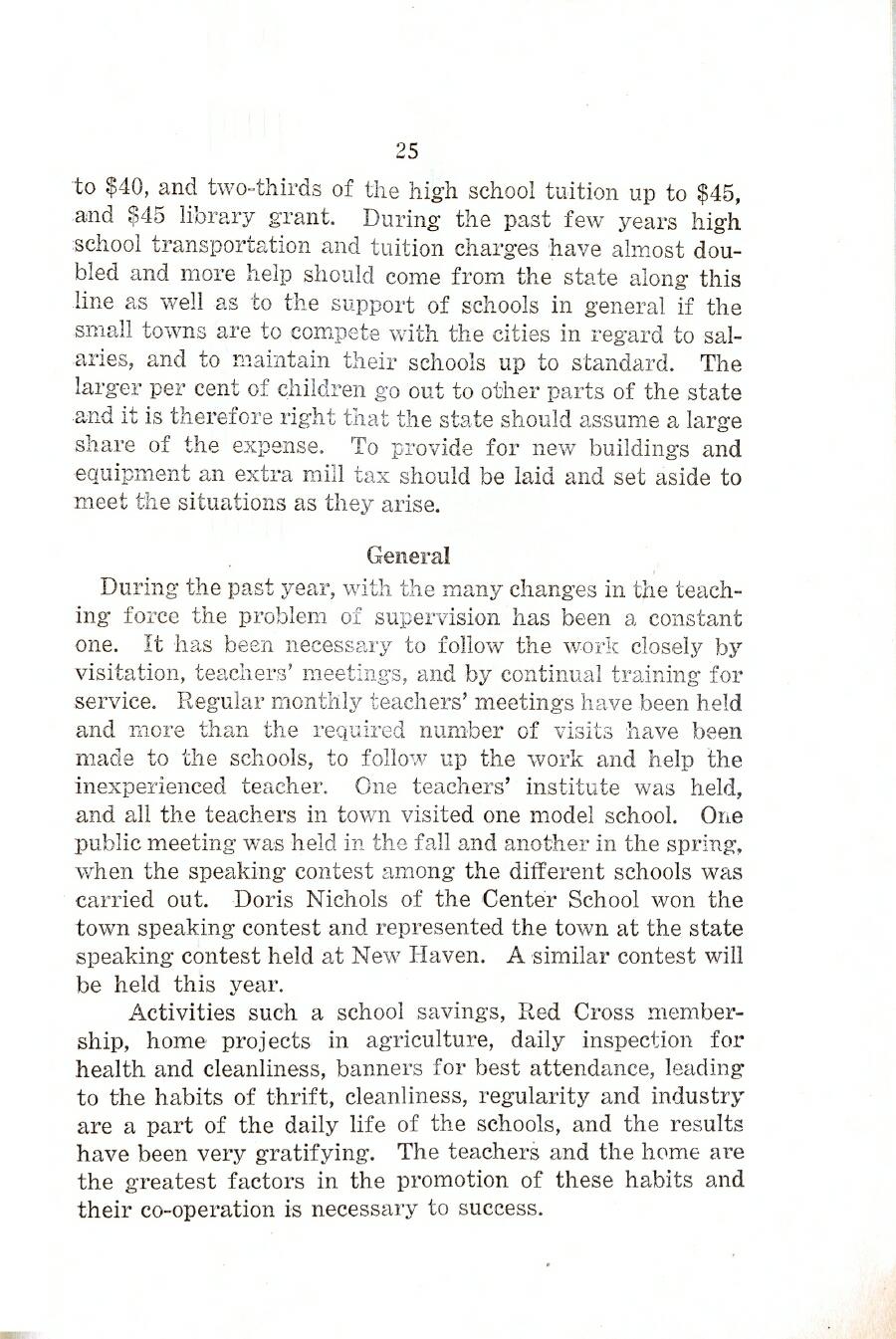 Oxford Town Report for year ending August 31, 1920 - Page 25