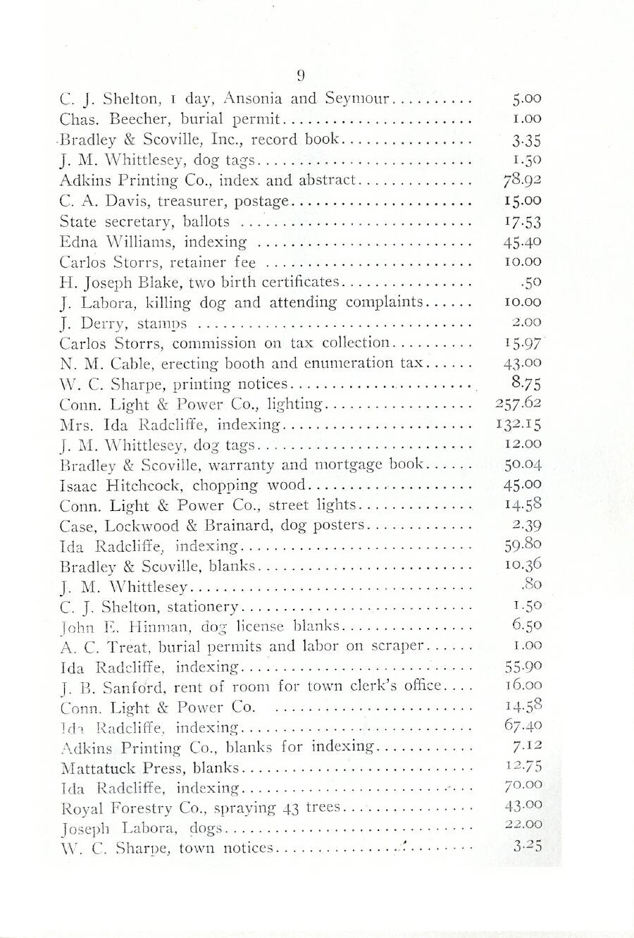 Oxford Town Report for year ending August 31, 1922 - Page 9