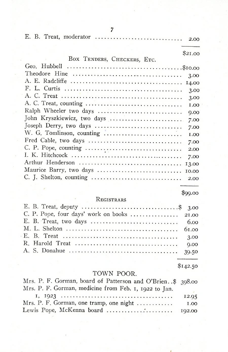 Oxford Town Report for year ending August 31, 1923 - Page 7