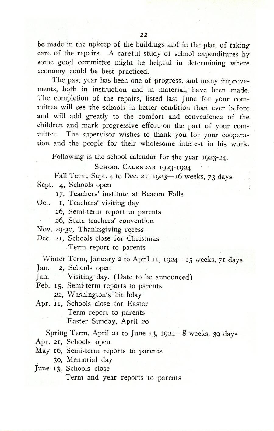 Oxford Town Report for year ending August 31, 1923 - Page 22