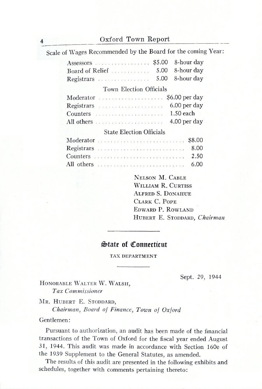 Oxford Town Report for year ending August 31, 1944 - Page 4