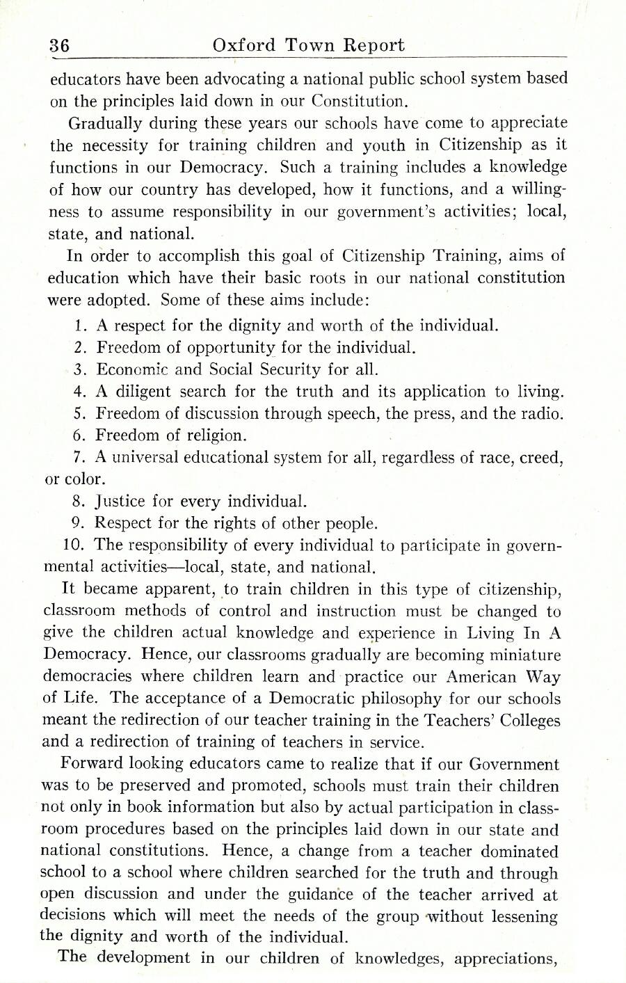 Oxford Town Report for year ending August 31, 1944 - Page 36
