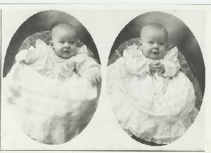 Cletus William Daly and Eileen Margaret (Daly) (Chatfield) Grew Twins born Jan 19, 1905 in Elma, Howard, Iowa
