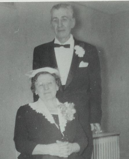 Harry Fred Oswald and Emma Louise Karsch (taken May 20, 1965), parents of Shirley Mae Harriet Oswald